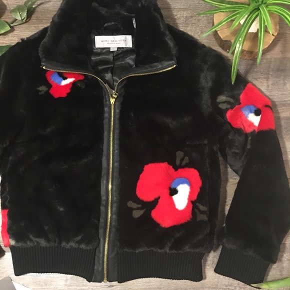 ANDREW MARC FAUX FUR JACKET - Picture 4 of 8